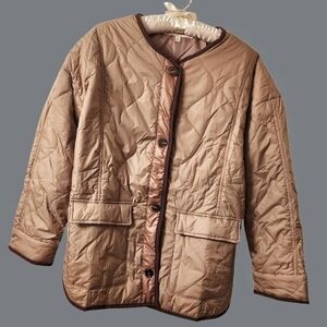 🍂BlueVelvet Tan Quilted Lightweight Jacket